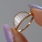 2.20Ct White Baguette Cut Channel Set Anniversary Ring for Wife | Elegant Everyday Jewelry for Women